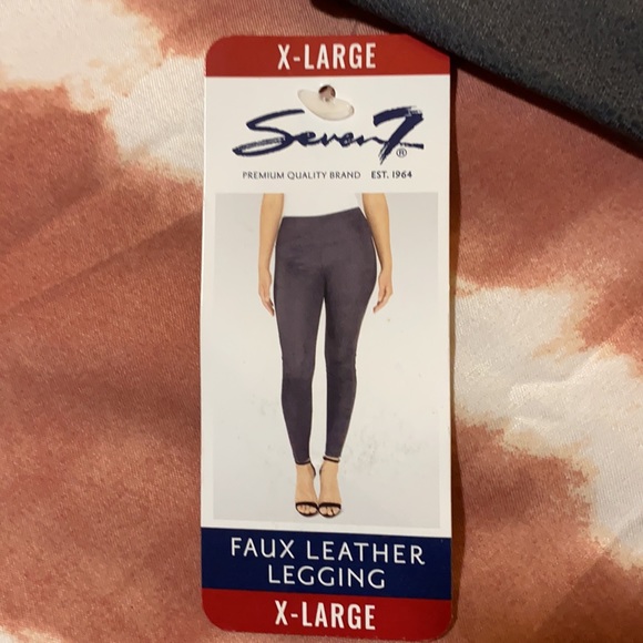 Seven7 Faux Leather Leggings NWOT GREY ONLY - Picture 2 of 10